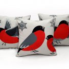 Winter Finch (Set of 3) Christmas Pillows 19x19