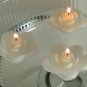 12 White Floating Rose Wedding Party Candles candle