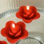 12 Red Floating Rose Wedding Party Candles candle