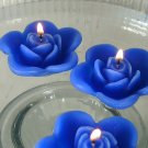 12 Blue Floating Rose Wedding Party Candles candle