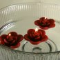 12 Burgandy Floating Rose Wedding Party Candles candle