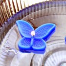 8 Blue Floating Butterfly Wedding Party Candles candle