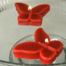 8 Red Floating Butterfly Wedding Party Candles candle