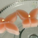 8 Peach Floating Butterfly Wedding Party Candles candle