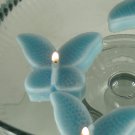 8 Turquoise Floating Butterfly Wedding Party Candles candle