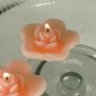 12 Peach Floating Rose Wedding Party Candles candle