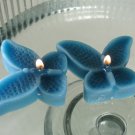 8 Teal Floating Butterfly Wedding Party Candles candle