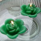 12 Kelly Green Floating Rose Wedding Party Candles candle
