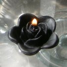 12 Black Floating Rose Wedding Party Candles candle