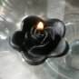 12 Black Floating Rose Wedding Party Candles candle
