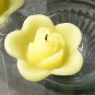 12 Light Yellow Floating Rose Wedding Party Candles candle