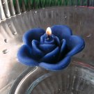 12 Navy Blue Floating Rose Wedding Party Candles candle