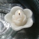 12 Ivory Floating Rose Wedding Party Candles candle