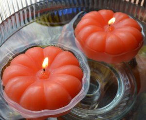 Pumpkin Floating Autumn ~ Fall Candles Wedding Party