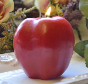 Apple Candle Place Card Holder Wedding Centerpiece