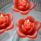 12 Rust Orange Floating Rose Wedding Party Candles candle
