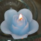 12 Sky Blue Floating Rose Wedding Party Candles candle