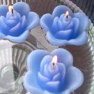 12 Periwinkle Floating Rose Wedding Party Candles candle