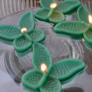8 Kelly Green Floating Butterfly Wedding Party Candles candle