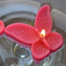 8 Hot Pink Floating Butterfly Wedding Party Candles candle