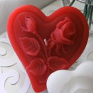 12 Red Floating Heart& Roses Wedding Party Candles candle