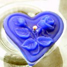 12 Blue Floating Heart& Roses Wedding Party Candles candle