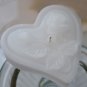 12 White Floating Heart& Roses Wedding Party Candles candle