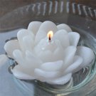 Set of 12 White floating lotus candles for wedding centerpieces reception decor