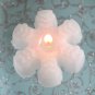 12 Small snowflake floating candles. Dinner party wedding reception table centerpiece décor