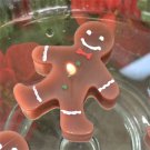 Set of 4 Gingerbread Man Floating Candles