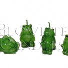 Set of 4 mini frog candles