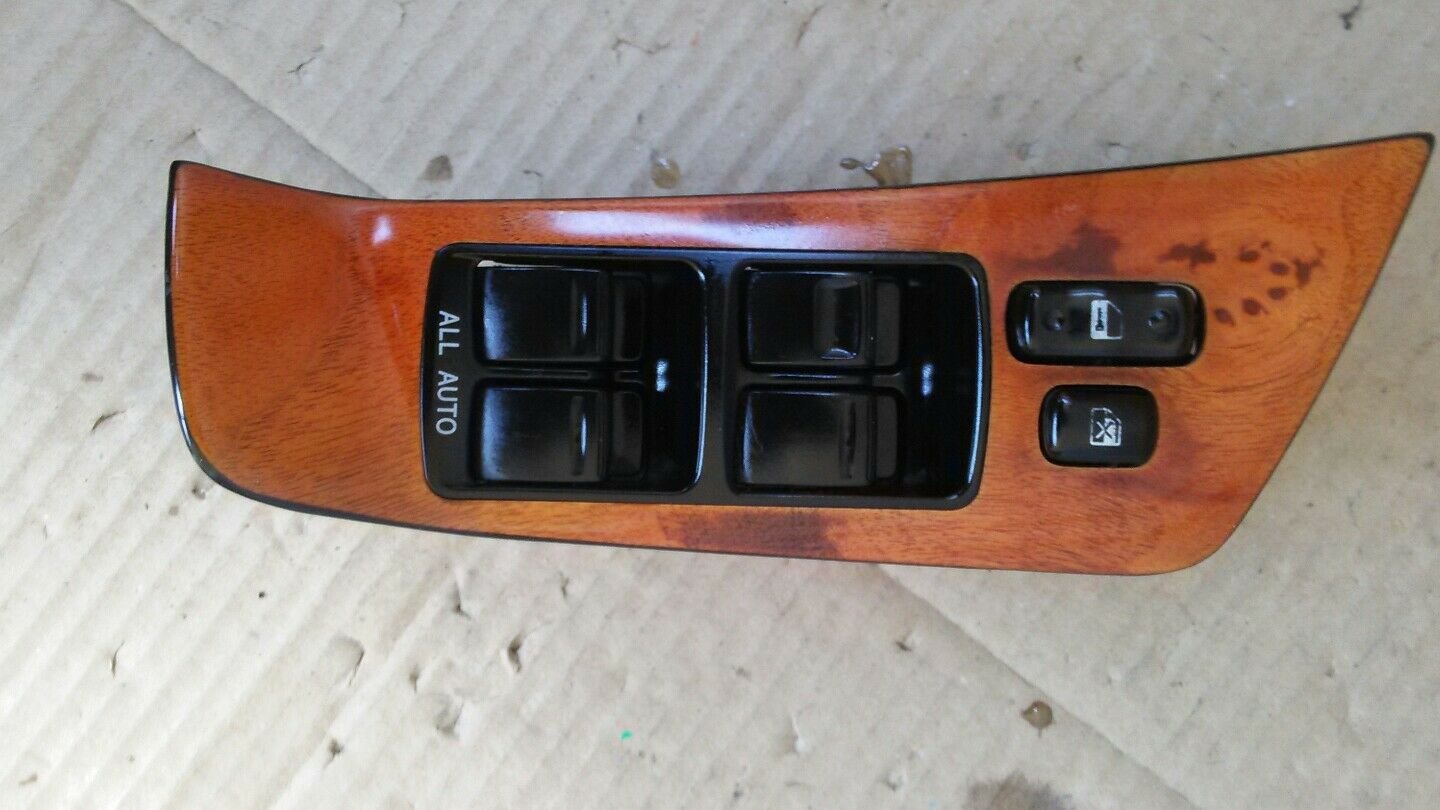 LEXUS RX300 DRIVER LEFT FRONT MASTER POWER WINDOW SWITCH W/ WOOD GRAIN BEZEL