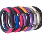 Anti-Strain/Slip Sport Soft Suede Grips Auto Car Van Warm 15" Steering Wheel Cover