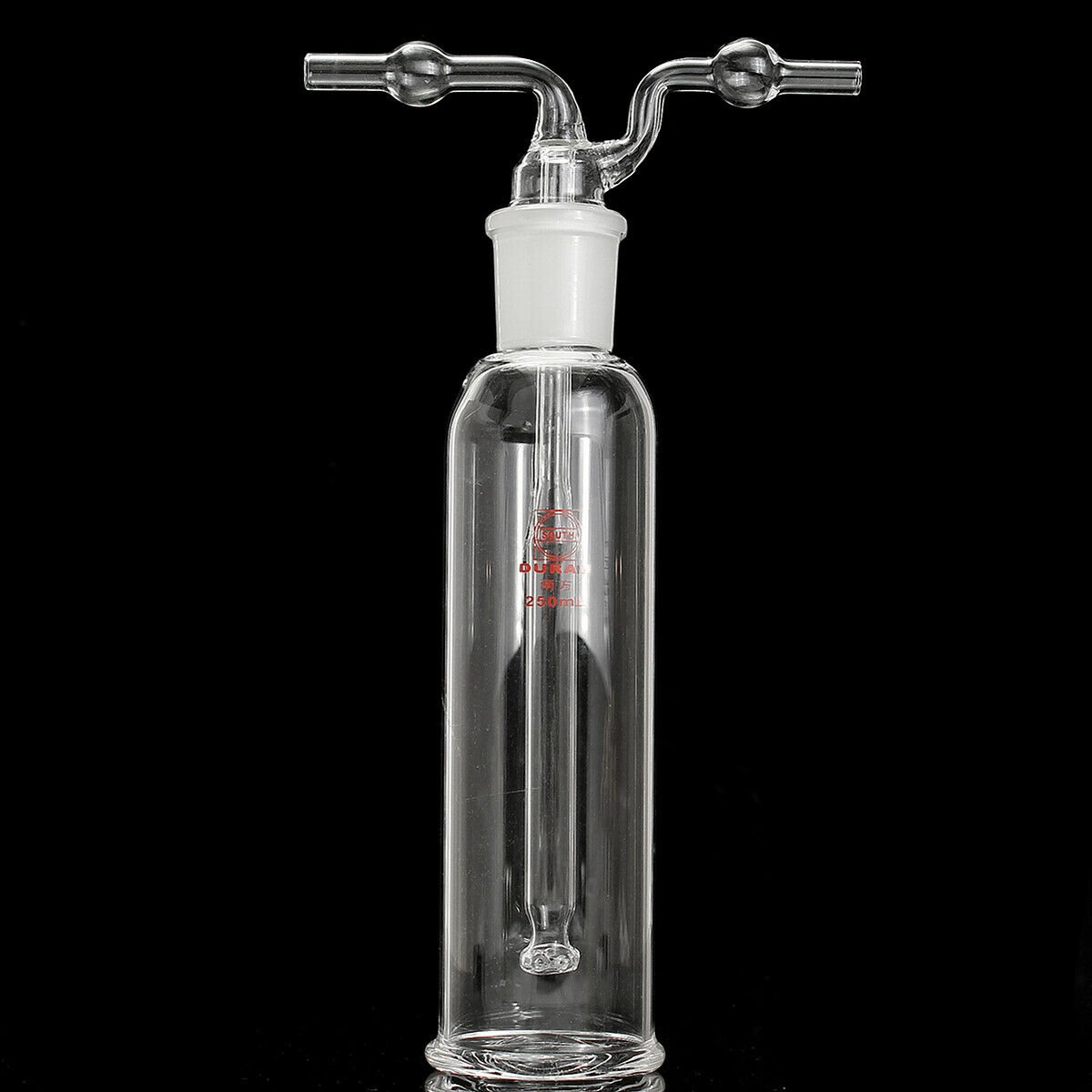 250mL Porous Gas Washing Bottle Lab Glass Monteggia Wash Flask Laboratory Chemistry Glassware