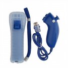 MotionPlus Remote Controller and Nunchuk + Case for Wii/Wii U Blue