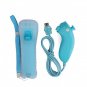 MotionPlus Remote Controller and Nunchuk + Case for Wii/Wii U Blue