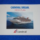 BRAND NEW CARNIVAL CRUISE DREAM SHIP DECK PLAN MAP *GREAT HANDY REFERENCE GUIDE*