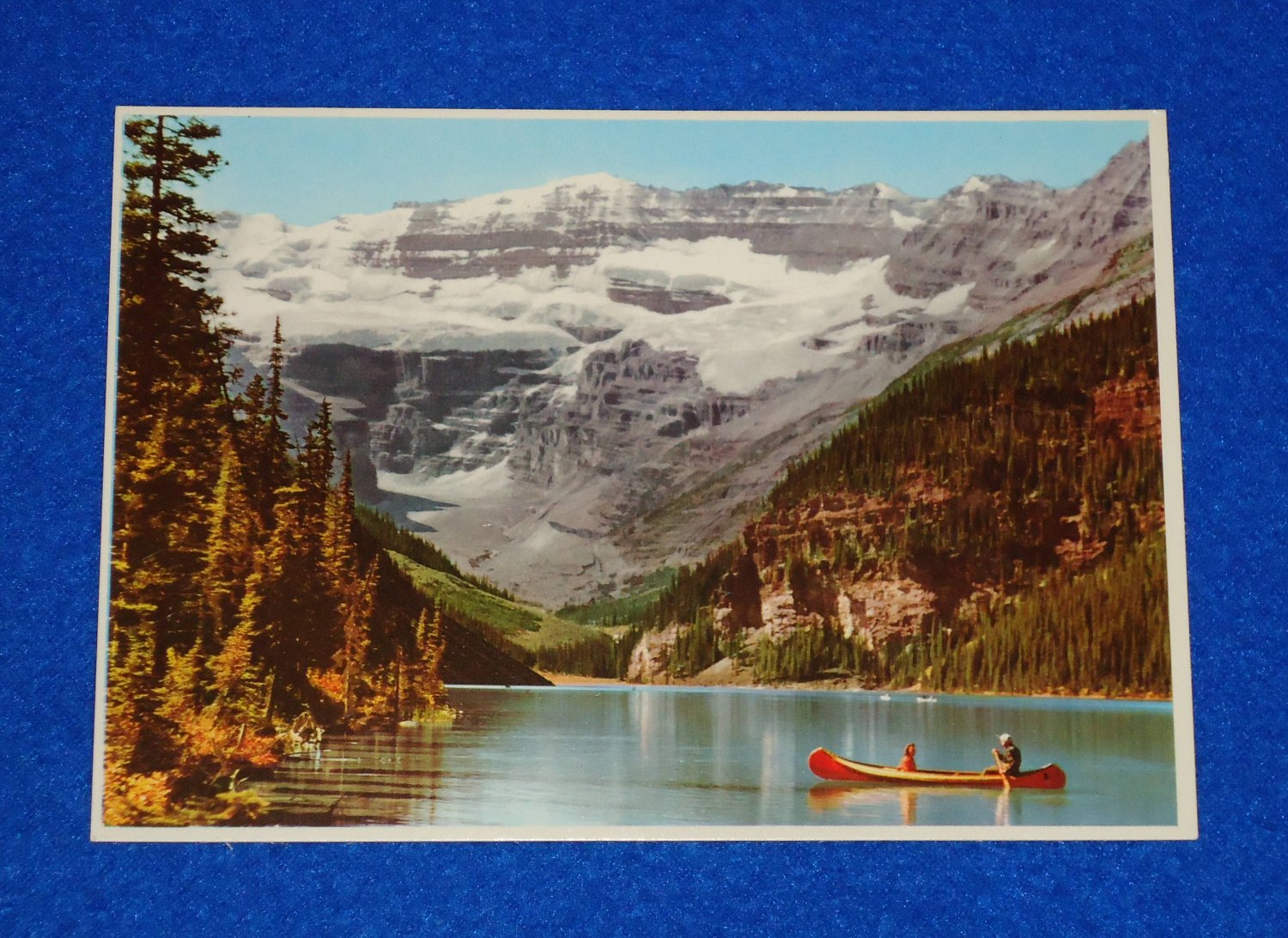 VINTAGE BANFF NATIONAL PARK ALBERTA CANADA POSTCARD LAKE LOUISE & MOUNT ...