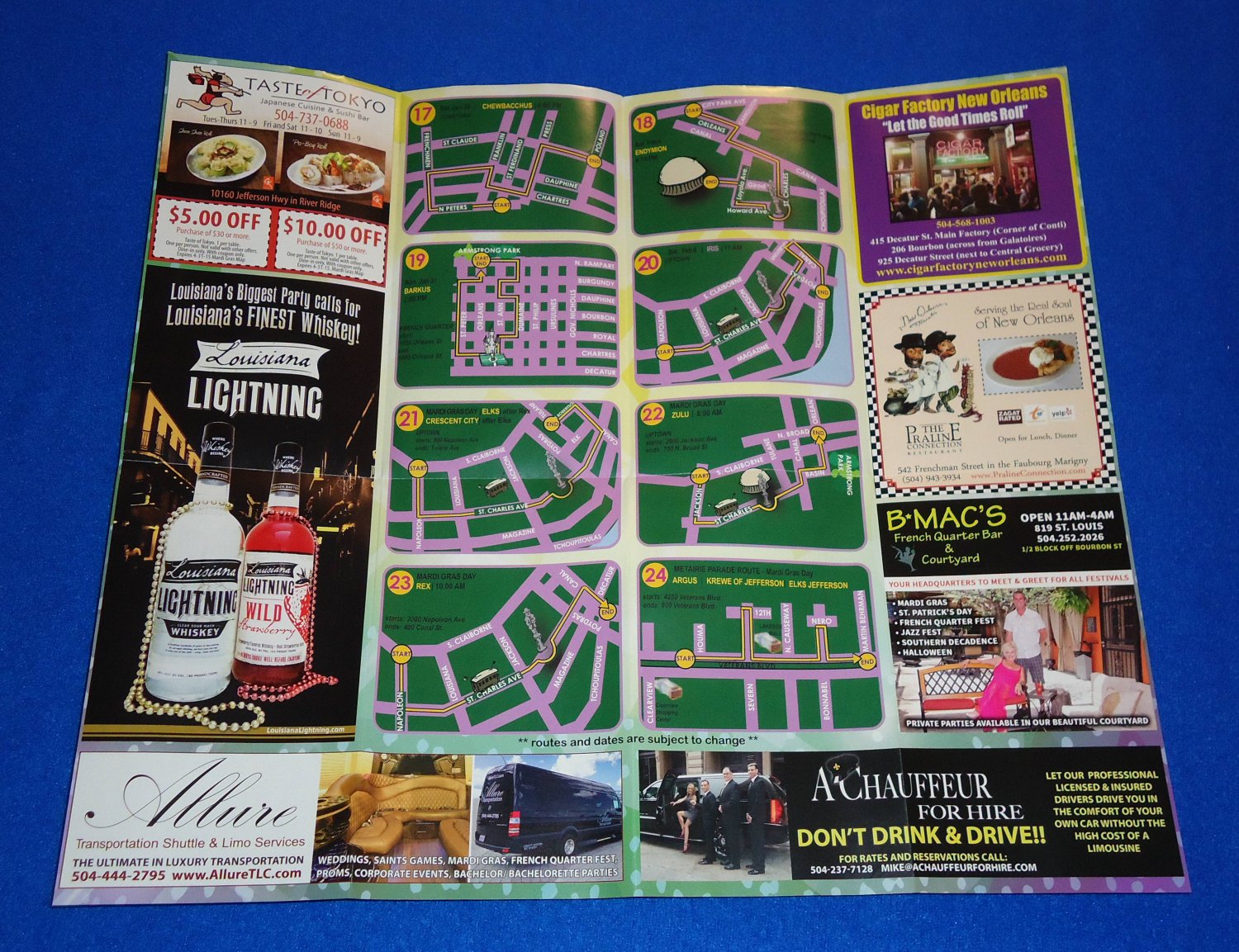 new orleans mardi gras parade route map