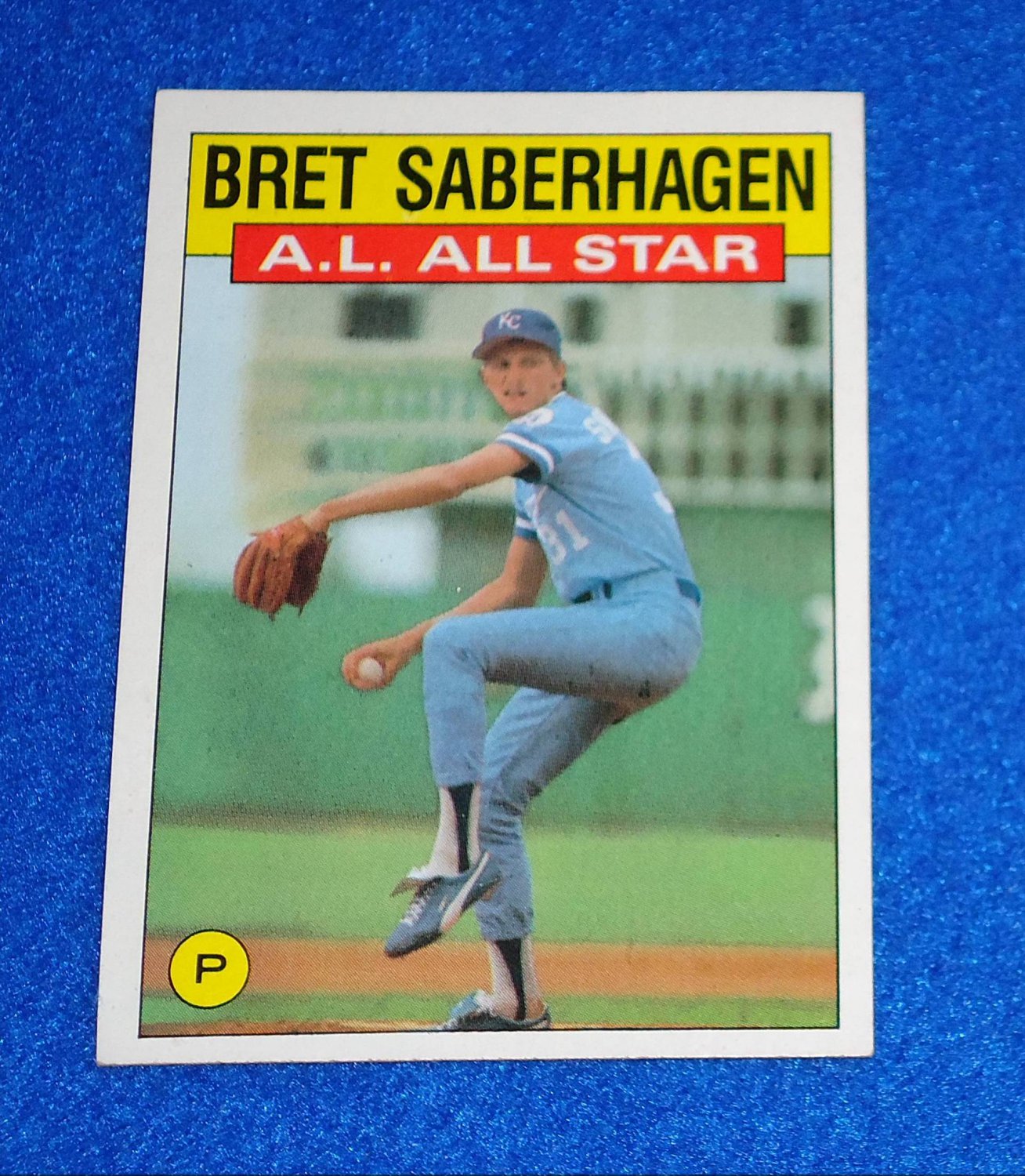 BRET SABERHAGEN TOPPS BASEBALL ALL STAR TRADING CARD KANSAS CITY ROYALS