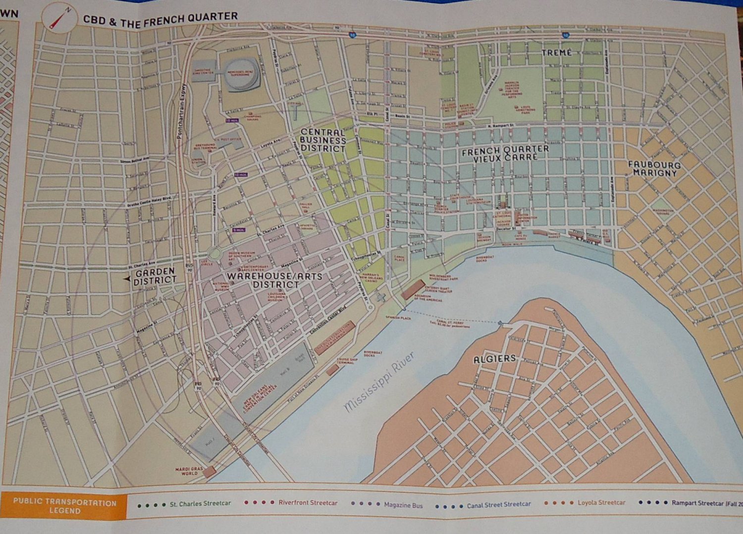 2016 NEW ORLEANS VISITORS MAPS SOUVENIR BROCHURE FRENCH QUARTER CBD