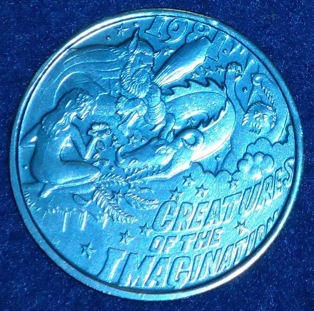 BIGFOOT SERPENT OGRE NIGHT CREATURES NEW ORLEANS MARDI GRAS DOUBLOON COIN TOKEN