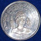 QUEEN ELIZABETH II OF ENGLAND MARDI GRAS DOUBLOON SOVEREIGN QUEEN COMMONWEALTH