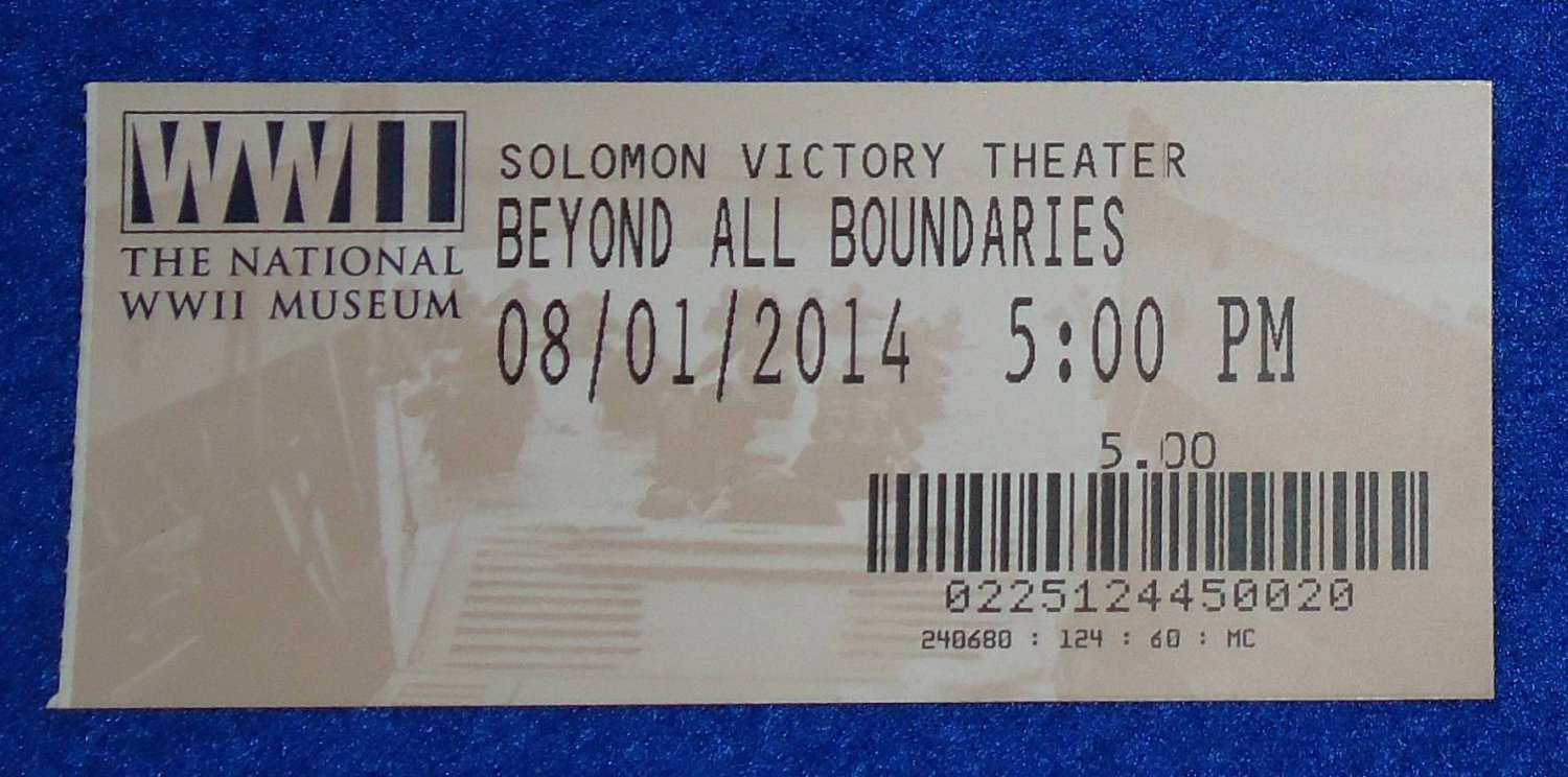 NATIONAL WORLD WAR II MUSEUM HIGGINS BOAT MOVIE TICKET STUB SOUVENIR