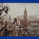 BRAND NEW RADIANT NEW YORK CITY STATUE OF LIBERTY EMPIRE STATE BUILDING POSTCARD