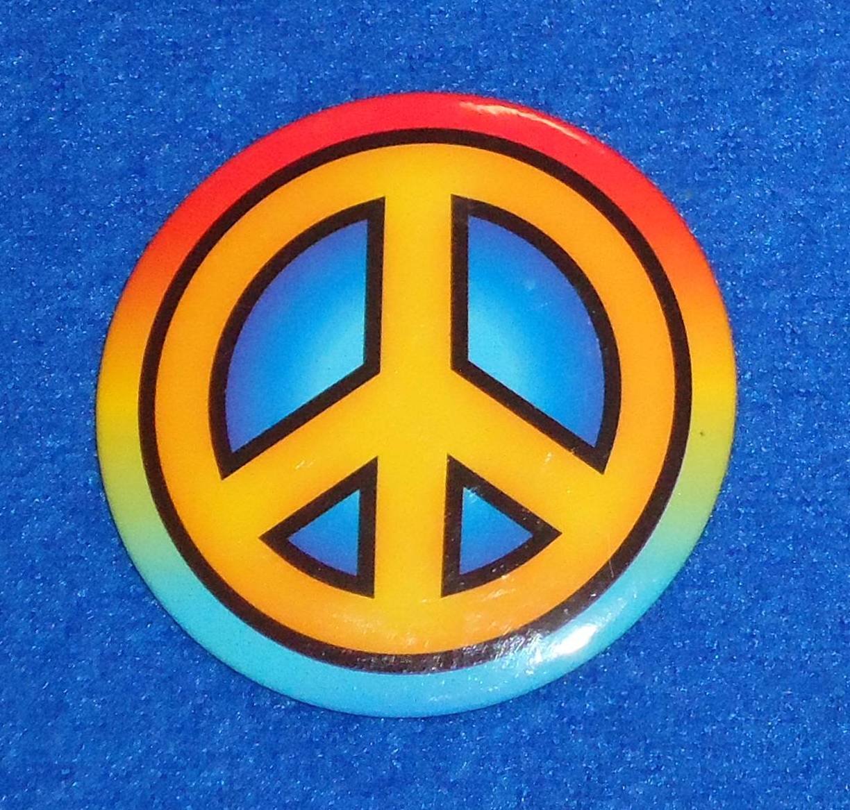 60S & 70S PEACE SIGN SYMBOL PIN BRITISH CAMPAIGN LOGO FOR NUCLEAR ...