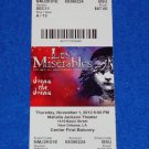 FAMOUS MUSICAL LES MISERABLES TICKET STUB VICTOR HUGO SCHONBERG BOUBLIL NATEL