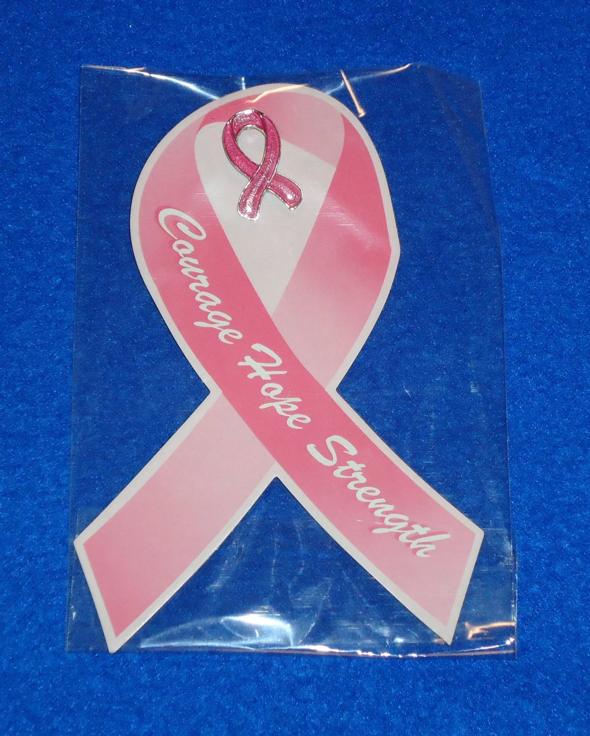 *BRAND NEW* BREAST CANCER PIN THINK PINK COURAGE HOPE STRENGTH *FACTORY SEALED*