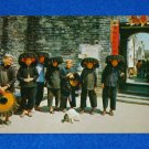 ANGELIC VINTAGE HONG KONG POSTCARD VILLAGE WOMEN OUTSIDE KATHING WALLED CITY