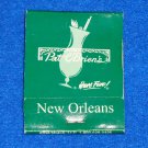 VINTAGE PAT O'BRIEN'S BAR MATCHBOOK NEW ORLEANS LOUISIANA HURRICANE COCKTAIL